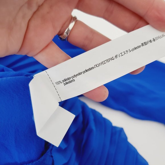 Zara Blue Pleated Mini Dress - Picture 8 of 11